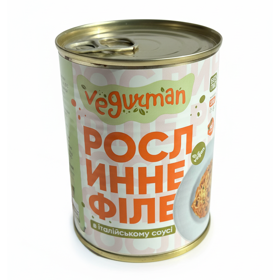 Vegan Fillet "Italia" in Rich Italian Sauce, Canned, 330 g (TM Vegurman)